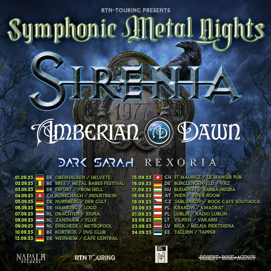 DARK SARAH - TOUR ANNOUNCEMENT! (Sirenia, Amberian Dawn, Dark Sarah, Rexoria)
