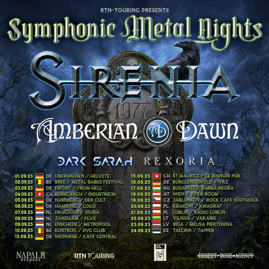 DARK SARAH  - TOUR ANNOUNCEMENT! (Sirenia, Amberian Dawn, Dark Sarah, Rexoria)